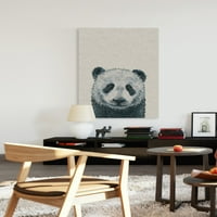 Печати за сликање од блискост на панда на завиткано платно