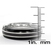 Крајбрежен накит од не'рѓосувачки челик двојно гравиран шарен прстен