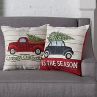 Natco Holiday Time Car & Truck Декоративни перници за фрлање, 2pk