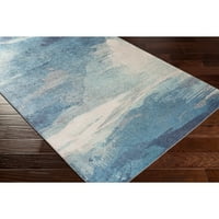Уметнички ткајачи Оливија Апстрактна област килим, сина, 3'6 5'6