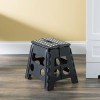 Домашни основи Голема пластична столче за преклопување со точки што не се лизгаат