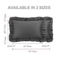 Уникатни поволни цени памучни разгалени перници плик темно сива кралица