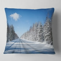 Зимски пат за дизајн - Перница за сликање на пејзаж - 16x16