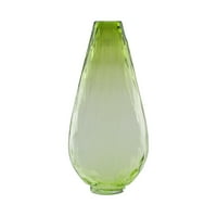 14 солза во форма на солза во форма на солза, зелена омбре текстурирана стаклена вазна вазна