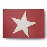 Едноставно Дејзи 5 '7' Големата starвезда Ченил, црвено -бело од Лигонбери