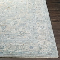 Уметнички ткајачи Медалјон Традиционална област килим, светло сива боја