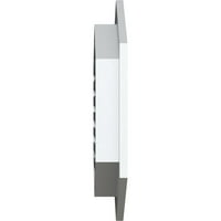 Ekena Millwork 30 W 30 H вертикално врв на вложување на вметнување: Функционален, PVC Gable Vent W 1 4 рамка