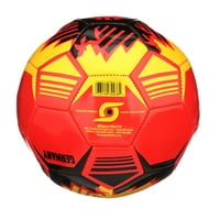 Регент фудбалска топка, големина 5, црна, црвена и жолта