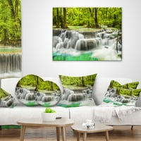 Преглед на водопади на Дизајн Ераван - Фотографија Фрли перница - 12х20
