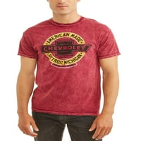 Шевролет машки Американец направи графичка маица со кратки ракави, до големина 2xl