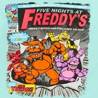 Пет вечери на графичката маица на момчињата Фреди, 2-пакет, големина 4-18