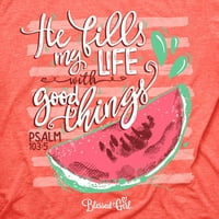 Блажена девојка маица маица лубеница- корална свила- голема