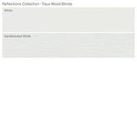 Колекција за прилагодени рефлексии, 2 Бесплатни ролетни од дрво од дрво, песочна бела боја, 1 8 Ширина 72