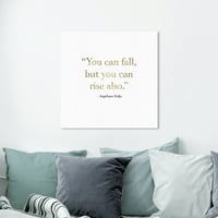 Винвуд студио типографија и цитати wallидни уметности платно печати „Подигнување секогаш“ мотивациони цитати