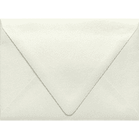 Luxpaper Коверти за покана за размавта со контура, 1 2, lb. кварц од бел метал, пакет