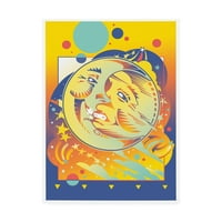 Трговска марка ликовна уметност 'Ноќ и ден сонце и месечина' платно уметност од Дејвид Костент