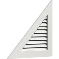 Ekena Millwork 32 W 32 H десен триаголник Gable Vent - Функционален левиот страничен терен, PVC Gable Vent