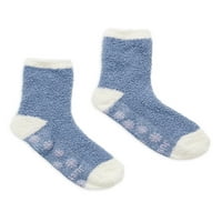 Justice Girls Fleece Sumeflake Долга ракав за спиење со чорап, големини 5-18