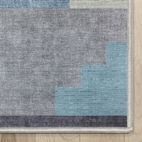 Добро ткаен Аполо Портсмут Гроздобер југозападниот дел на синиот рамка 3'3 5 килим