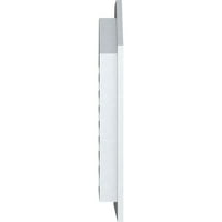 Ekena Millwork 12 W 34 H октагонален врвен гејбл функционален, PVC Gable отвор со 1 4 рамка за рамна трим