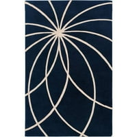 Уметнички ткајачи Оакура темно сина модерна 6 '9' килим во областа на бубрезите