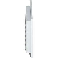 Ekena Millwork 12 W 32 H врв на врвот на теренот за проветрување: Функционален, PVC Gable Vent W 1 4 рамка