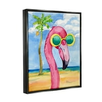 Stuple Industries изгледаат добро фламинго тропско сликарство etет црно лебдечко платно печатење wallидна