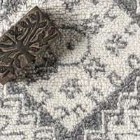 nuloom nellie традиционална персиска волна област килим, 6 '9', сиво