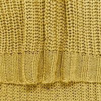 Кабел плете лента за фрлање темно жолта 50x60