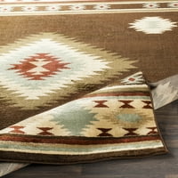 Уметнички ткајачи југозападна рустикална област килим, кафеава, 35 22