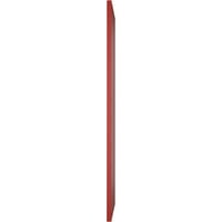 Ekena Millwork 15 W 46 H True Fit PVC Diagonal Slat модерен стил фиксирани ролетни за монтирање, оган црвено