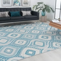 Современа област за килим геометриски задеж, сива дневна соба лесна за чистење