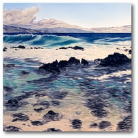 Rocky SeaScapeii, завиткан од платно, wallидна уметност, 16x16