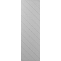 Ekena Millwork 15 W 67 H TRUE FIT PVC Diagonal Slat модерен стил фиксен монтажен ролетни, подготвени