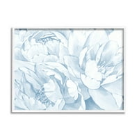Деликатна цветање бели пени ботанички и цветни графички уметности бела врамена уметничка печатена wallидна