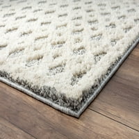 Обединети ткајачи декорах Стоув модерна геометриска област килим, крем, 9'8 13'2