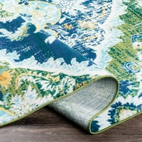 Уметнички ткајачи Медалјон Глобал област килим, зелена