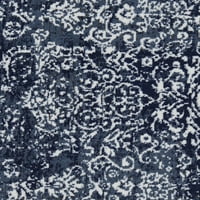 Loomaknoti aysal armilli 4 '6' потресена затворена полипропилен област килим сина крема