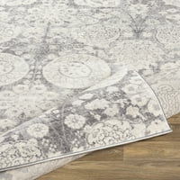 Уметнички ткајачи цветни традиционални области килим, сива, 147 108