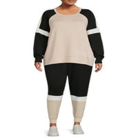 Reebokенски жени плус големина во боја на бојата џогери, големина 1x-4x