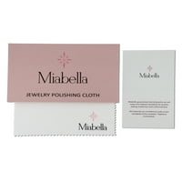Miabella Women's'sims 1- Carat T.G.W. Перница со гарнет со бел сафир и тркалезен дијамантски акцент 10kt розово