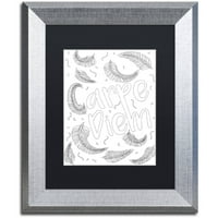 Трговска марка ликовна уметност букви и зборови 15 платно уметност од здраво ангел, црна мат, сребрена рамка