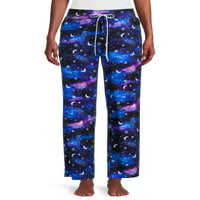 Ryвездени ноќни печатени женски и жени плус панталони за спиење