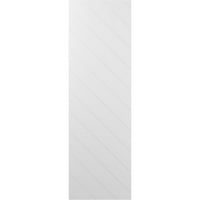Ekena Millwork 15 W 60 H TRUE FIT PVC Diagonal Slat модерен стил фиксни ролетни за монтирање, недовршени