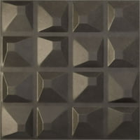 Екена Милхаурд 5 8 W 5 8 H Tristan Endurawall Декоративен 3Д wallиден панел, Универзална старосна металик