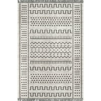 Нулум Кора племенски килим на отворено, 2 '6 10', светло сива боја