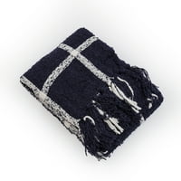 Карирана буклна ткаена со лапчиња фрлаат ќебе, 50 60