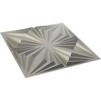 Ekena Millwork 5 8 W 5 8 H Asher Endurawall Decorative 3D wallиден панел, текстура металик сребро