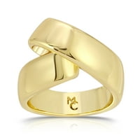 Мишел Кембел накит женски xo прстен, месинг со преклопување на жолто злато од 14 килограми, големина 6