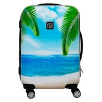 Печатена тропска плажа 21in тврдостран тркалачки багаж